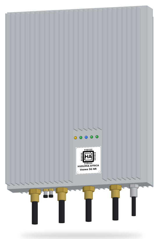 Usawa 5G NR radio unit: the same enclosure with the Usawa badge